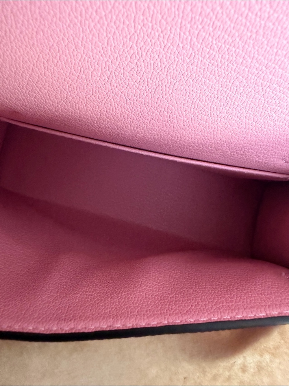 Mini Kelly II 20 GHW pink rose Epsom sellier contrast stitching - Picture 9 of 9